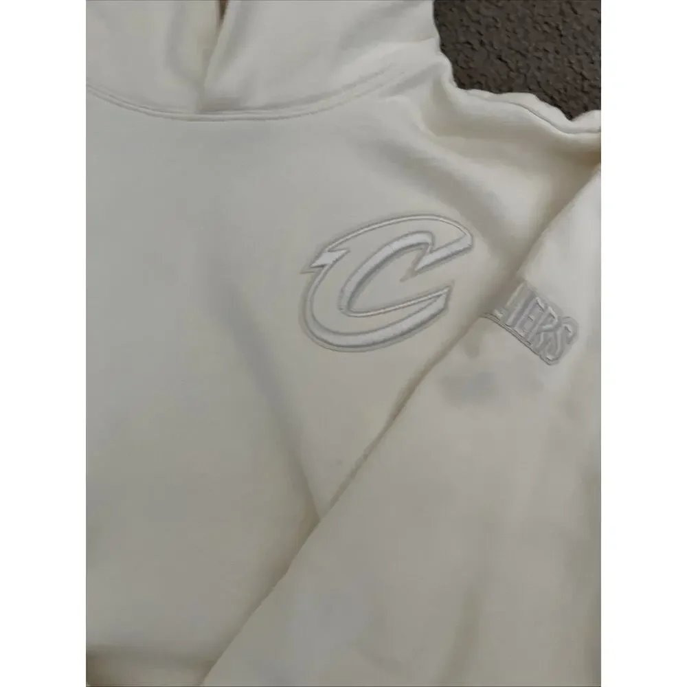 NBA CLEVELAND CAVALIERS NEUTRAL DROP SHOULDER MEN'S PULLOVER HOODI. Size Large - Picture 4 of 11